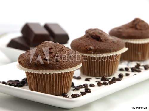 Fresh baked chocolate muffins - 901152523