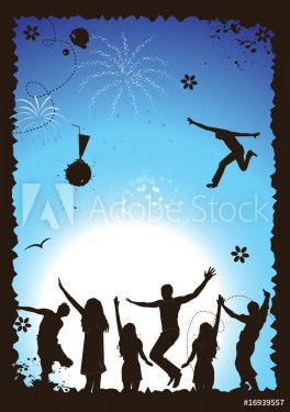 Funny party, holiday, vector illustration for your design - 900459872