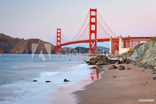 Golden Gate Bridge after sunset, San Francisco - 900029946