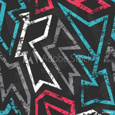 graffiti seamless pattern with grunge effect - 901146281