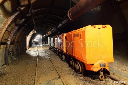 Mine with wagons - 900173435