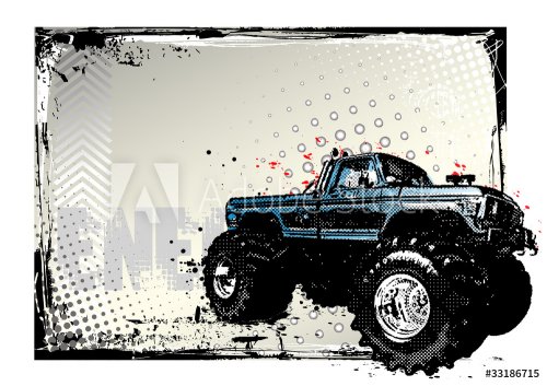 monster truck poster - 900589836