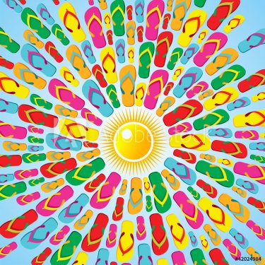Multicolor Flip flops summer splash - 900461724