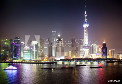 Night view of Shanghai, China - 901137928