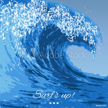 Ocean waves illustration - 901146993
