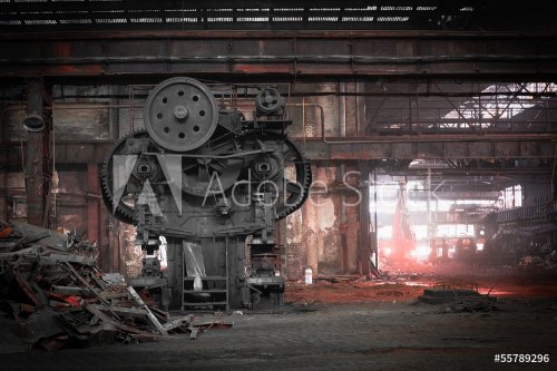 old, metallurgical firm waiting for a demolition - 901144032