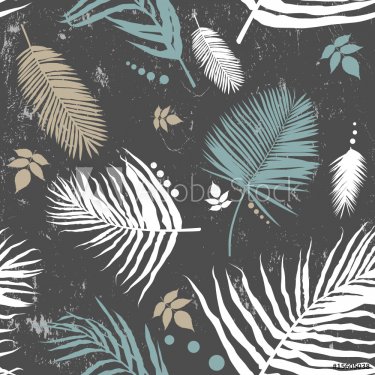 palm leaf seamless pattern