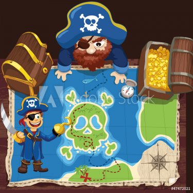 Pirate with map