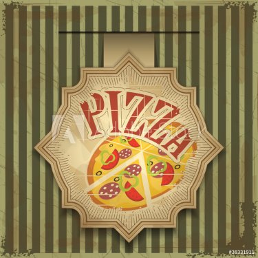 pizza label - 900585677