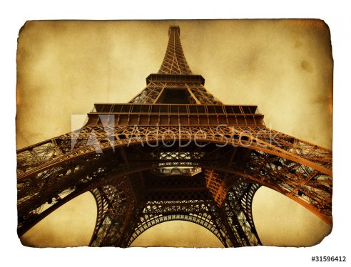 Postcard with Eiffel tower