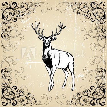 Retro reindeer design - 900564395