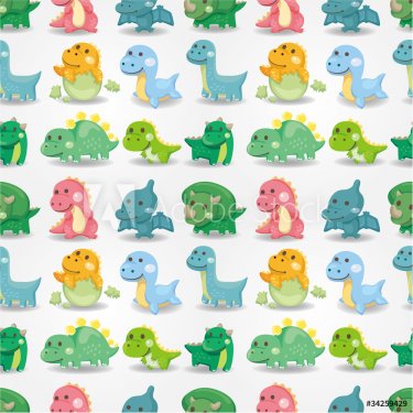 seamless dinosaur pattern. - 900469510