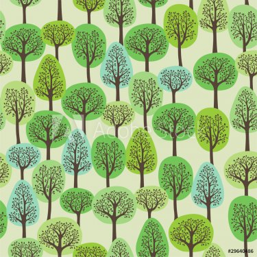 seamless pattern with a green forest