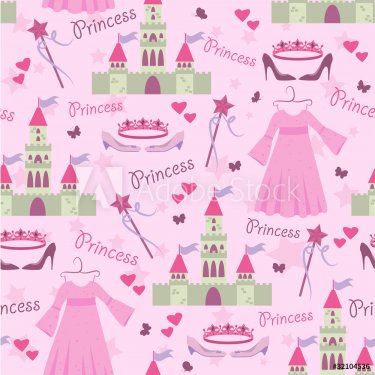 Seamless story princess elements  pattern - 900469291