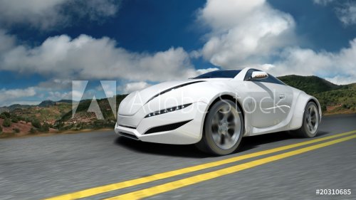 Sports car on the road - 900464369