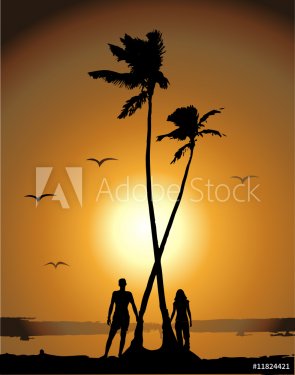 Sunset on the beach - 900459906