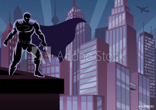 Superhero on Roof - 900488312