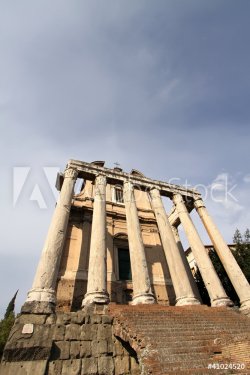 Temple of Antonius and Faustina in Foro Romano, Rome, Italy - 900626514
