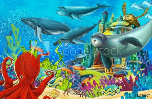 The coral reef - illustration for the children - 901148312