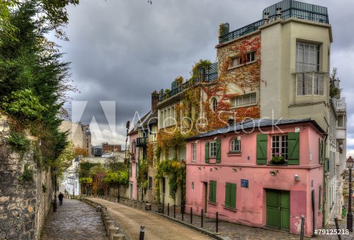 The historic district of Montmartre in Paris,France - 901145106