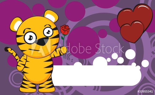 tiger cartoon background002