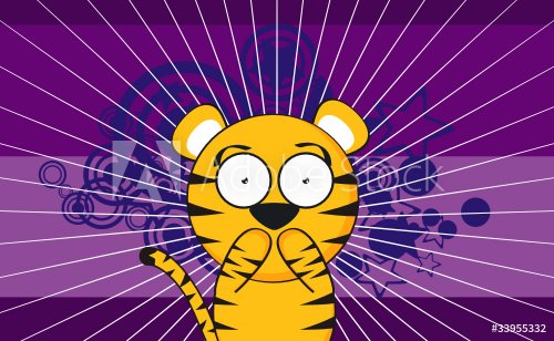 tiger cartoon background007