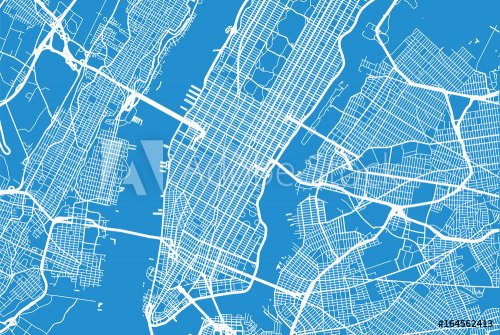 Vector city map of New York  - 901152164