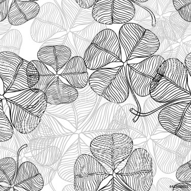 Vector illustration of abstract clover. (Seamless Pattern)