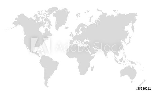 Vector illustration of blank world map - 900463905
