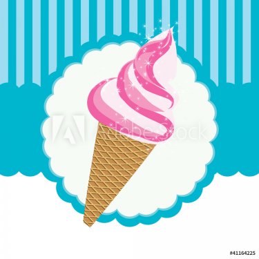 vector label ice cream