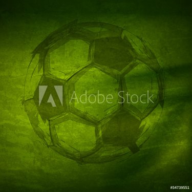 Vector Watercolor Soccer Ball, easy all editable - 901140829