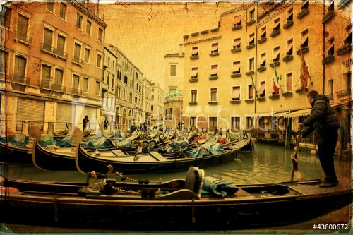 Venice - old paper - old card