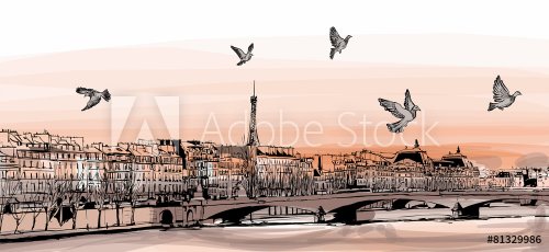 View of Paris from Pont des arts - 901153810