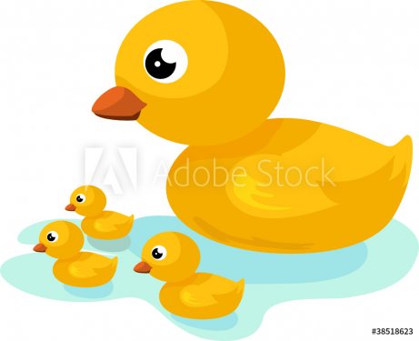 Yellow duck family - 900454288