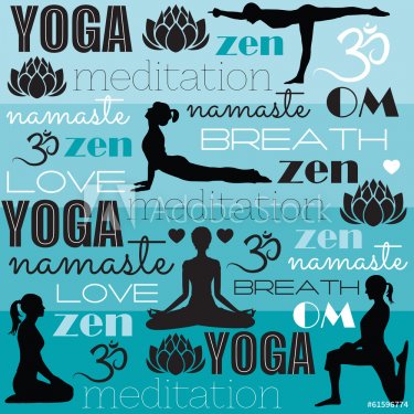 yoga namate meditation zen om vector illustration