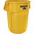 Rubbermaid - FG264360YEL - Brute® Round Containers - Diameter 24 - Height 31-1/2 - 44 US gal. - Yellow - Unit Price