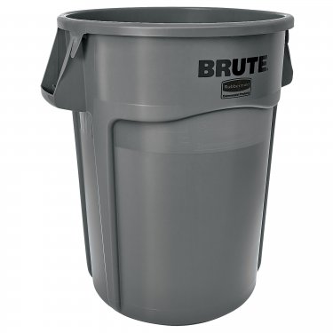 Rubbermaid - FG265500GRAY - Contenants ronds BruteMD - Diamère 26-1/2 - Hauteur 33 - 55 gal. US - Gris  - Prix unitaire
