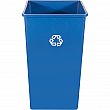 Rubbermaid - FG395973BLUE - Contenant pour poste de recyclage - 50 gal. US - 19 1/2 car. x 34 1/4 h - Bleu - Prix unitaire