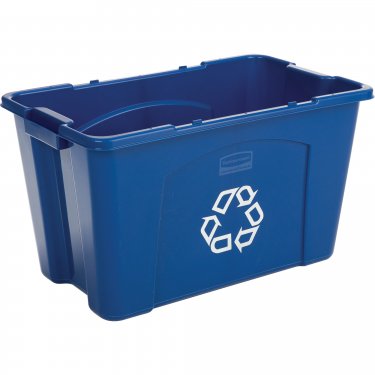 Rubbermaid - FG571873BLUE - Boîtes de recyclage - 25 3/4 lo x 16 la x 14 3/4 h - 18 gal. US - Bleu - Prix unitaire