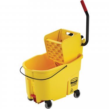 Rubbermaid - FG618688YEL - WaveBrake® Mop Bucket & Wringer - Side Press - 11 US Gal. (44 Quart) - Yellow - Unit Price