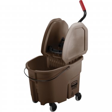 Rubbermaid - FG757788BRN - Ensemble de seau pour vadrouille et essoreuse WaveBrake(MD) - Pression vers le bas - 8,75 gal. US (35 pintes) - Brun - Prix unitaire