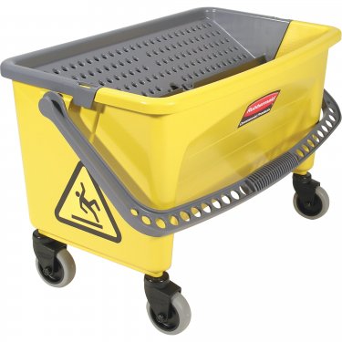 Rubbermaid - FGQ90088YEL - Seaux avec plaque essoreuse pour produits en microfibres