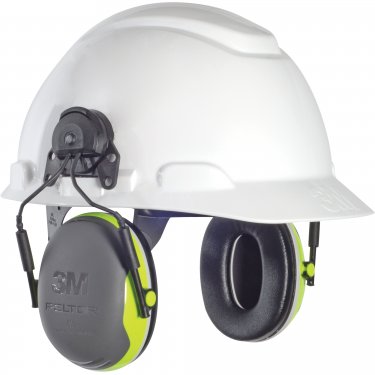 3M - X4P3E - Serres-têtes de séries X Peltor(MC) - Fixation pour casque - CSA Classe: A - NRR dB 25 - Noir/Vert - Prix unitaire