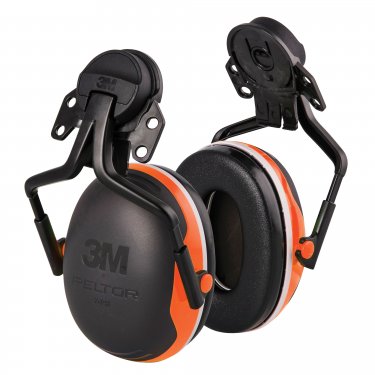 3M - X4P5E - Serres-tête isolés électroniquement Peltor(MC) - Fixation pour casque - CSA Classe: Aucune - NRR dB 25 - Noir/Orange - Prix unitaire