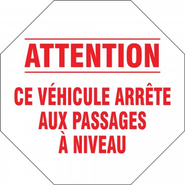 Accuform Signs - FRLVHR904XVE - Panneau routier francais - Vinyle adhésif - 18 x 18 - Prix unitaire