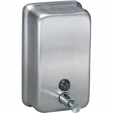 BRADLEY - 6562-000000 - Tank Style Soap Dispenser - Capacity 1200 ml - Push - For Soap in Bulk - Stainless Steel - Unit Price