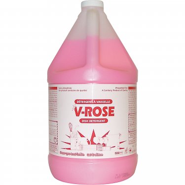 Chemotec - VROSGN4 - Détergent liquide pour vaisselle V-Rose - 4 litres - Prix par bouteille