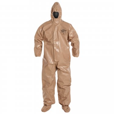 Dupont Personal Protection - C3128T-L - Tychem® 5000 Protective Hooded Coveralls - Tychem® - Brown - Large - Unit Price