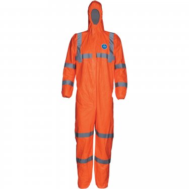 Dupont Personal Protection - TY127SHV3X0025XC - 400 HV High Visibility Coveralls with Hood - Tyvek® - Orange - 3X-Large - Unit Price