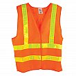 DYNAMIC SAFETY - SFZ174 - Traffic Vest - Polyester - High Visibility Orange - Stripe: Orange/Silver - 2X-Large/3X-Large  - Unit Price